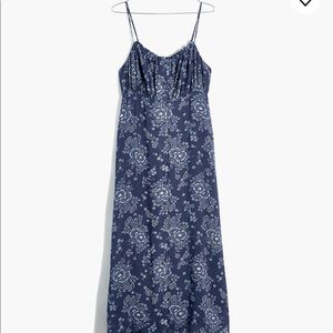 Madewell Women's Tie-back Button-front Midi Dress in Archival Floral Small
